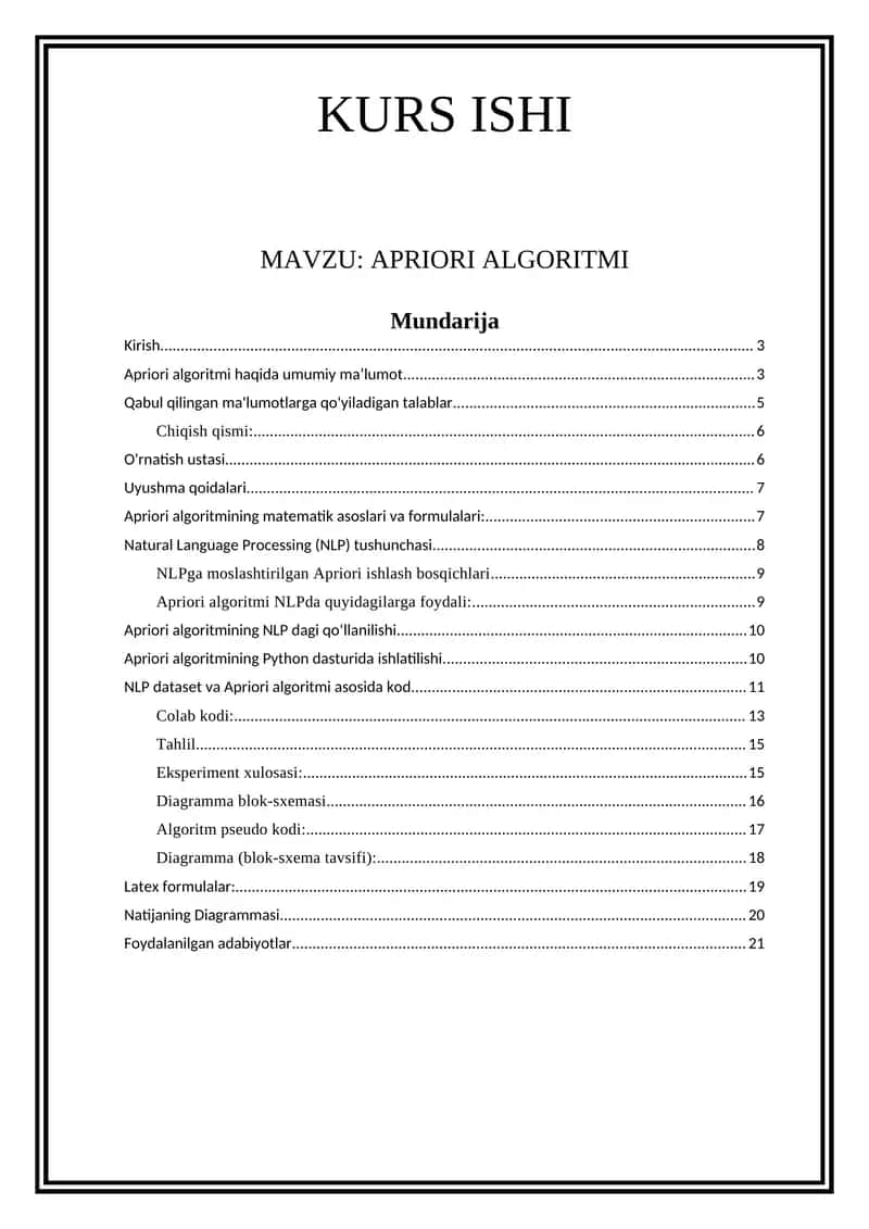 APRIORI ALGORITMI 1