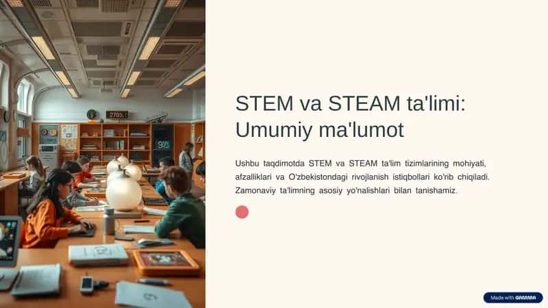 STEM va STEAM ta'limi 1