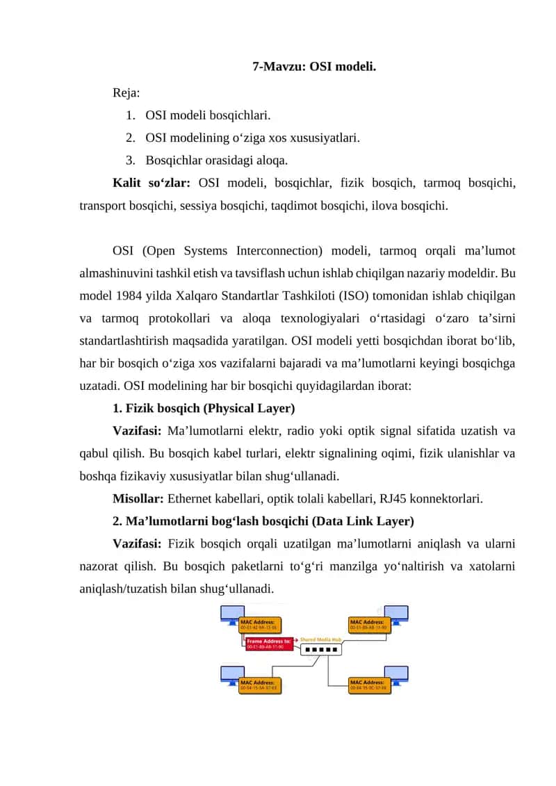 OSI modeli 1