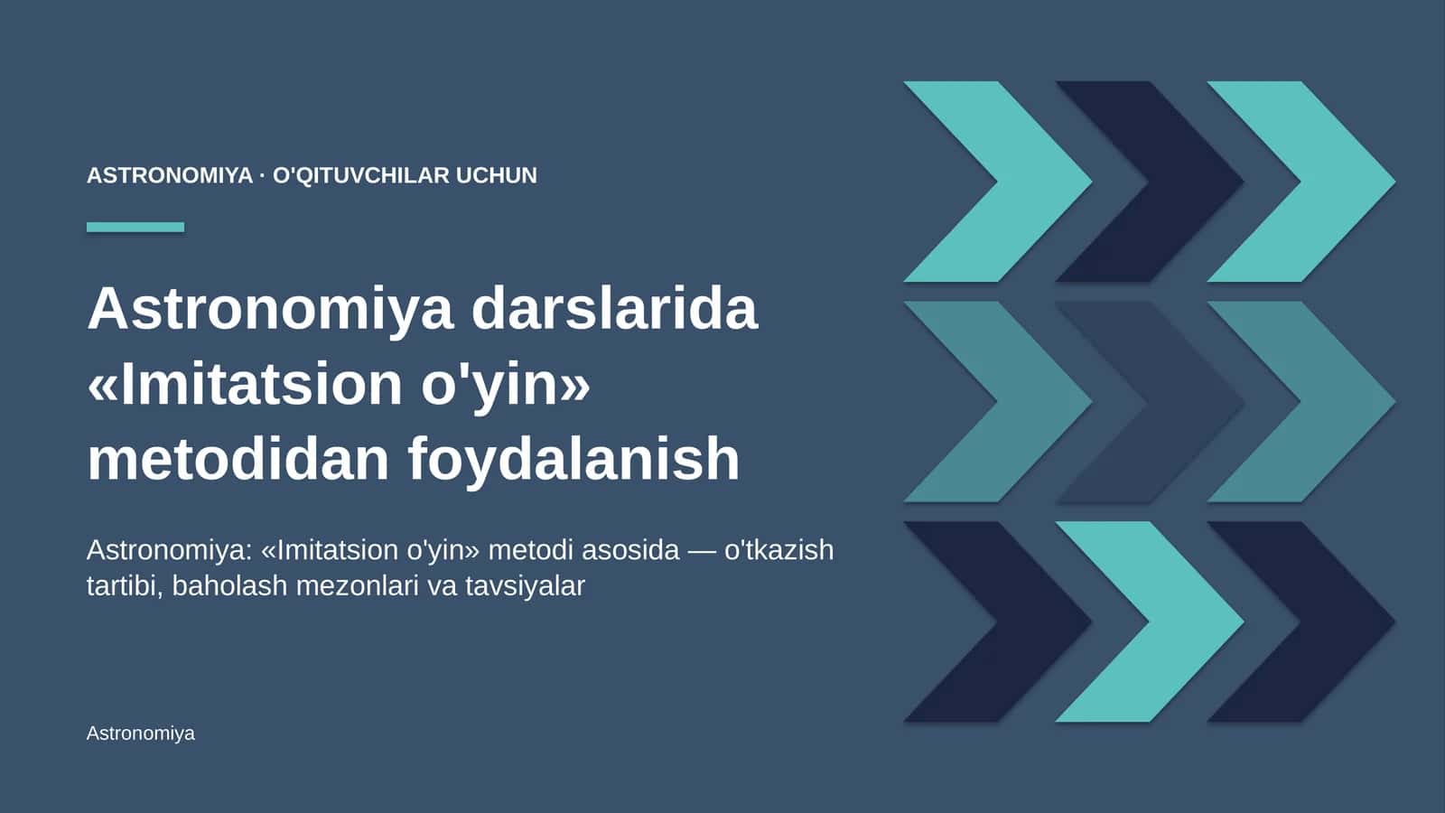 astronomiya darslarida imitatsion o'yin metodidan foydalanish 9905 1
