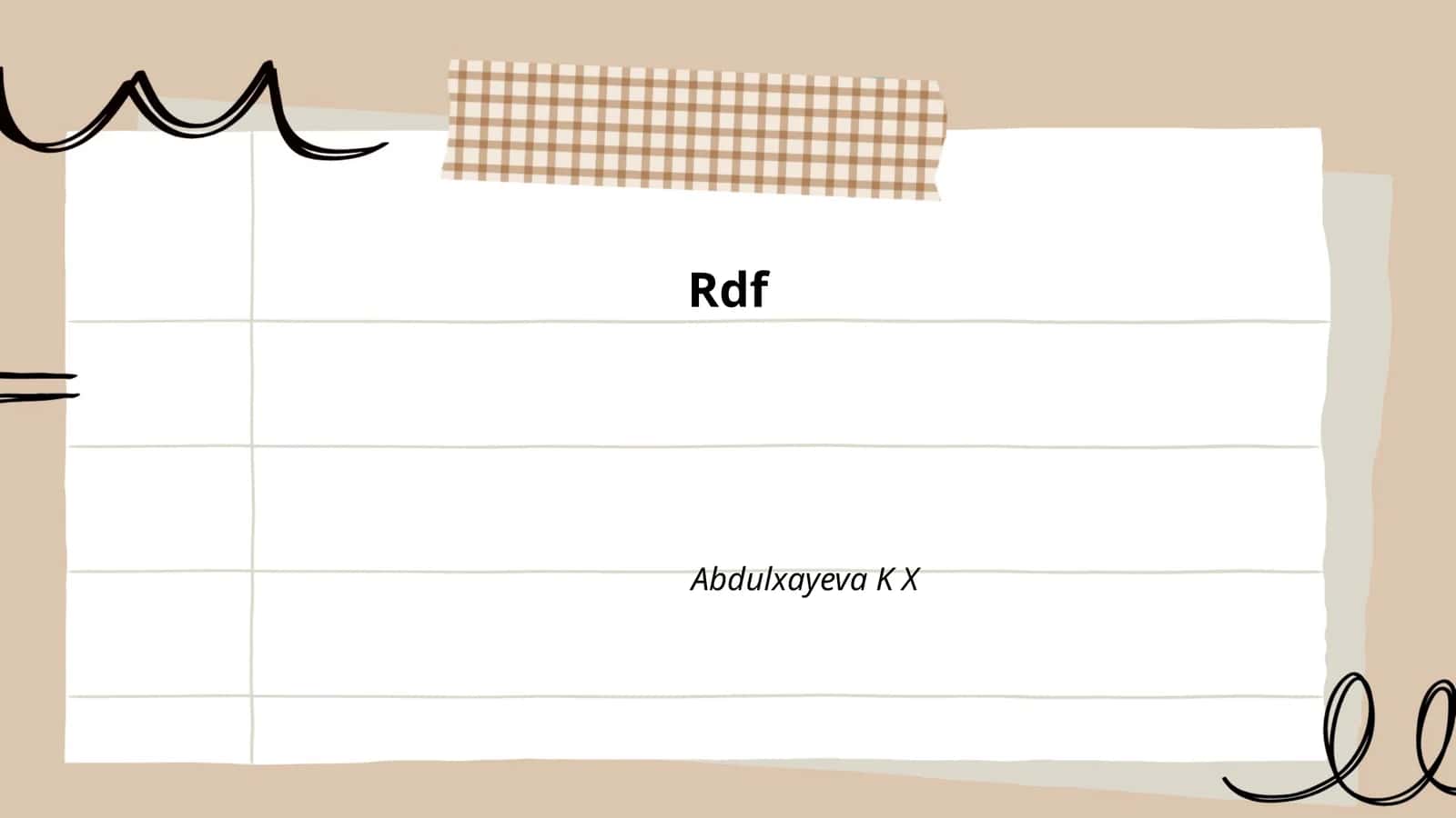 RDF (Resource Description Framework) 1