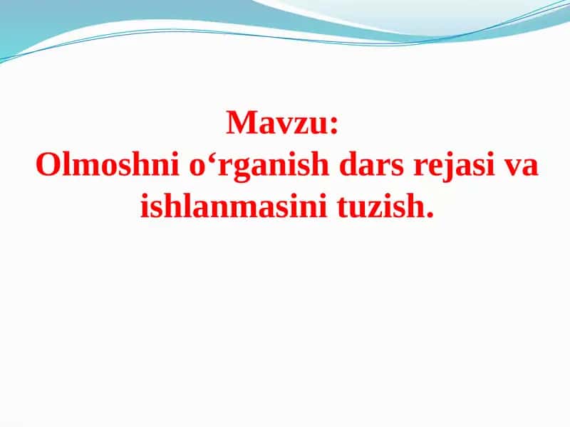 Kishilik olmoshlari o'rganish rejasi 1