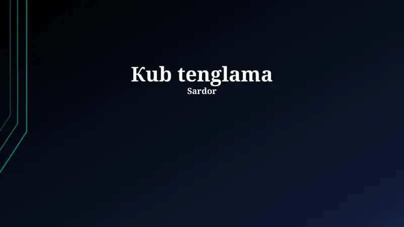 Kub tenglama 1