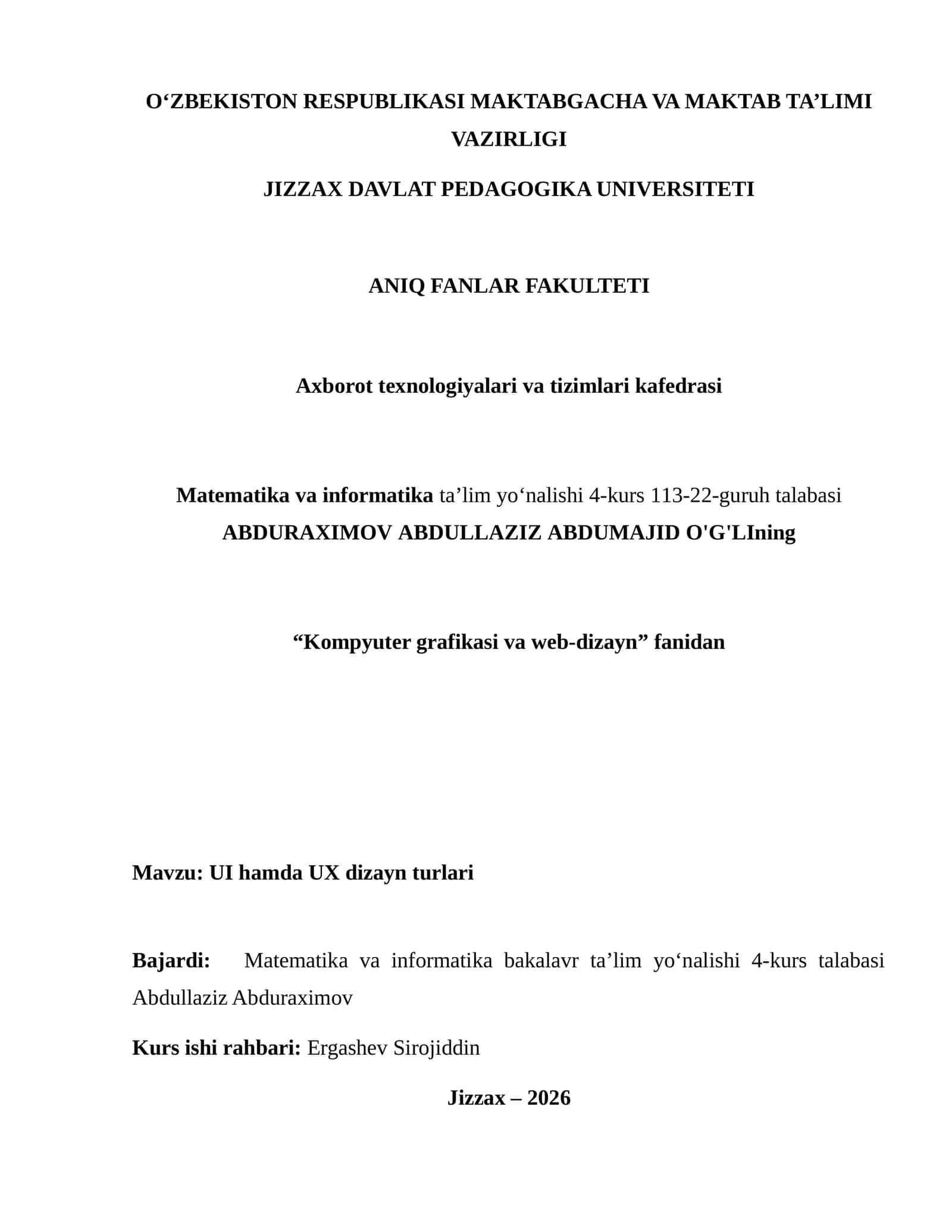 Kompyuter grafikasi va web-dizayn 1