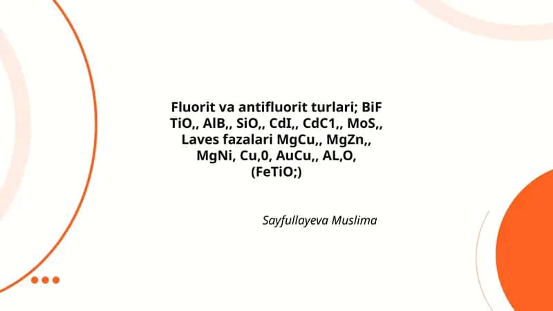 Fluorit va antifluorit turlari 1
