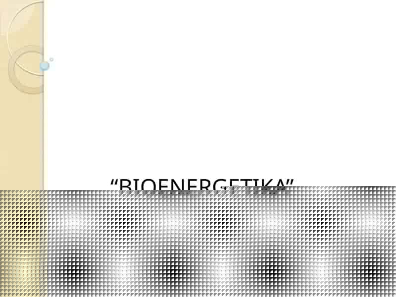 BIOENERGETIKA 1