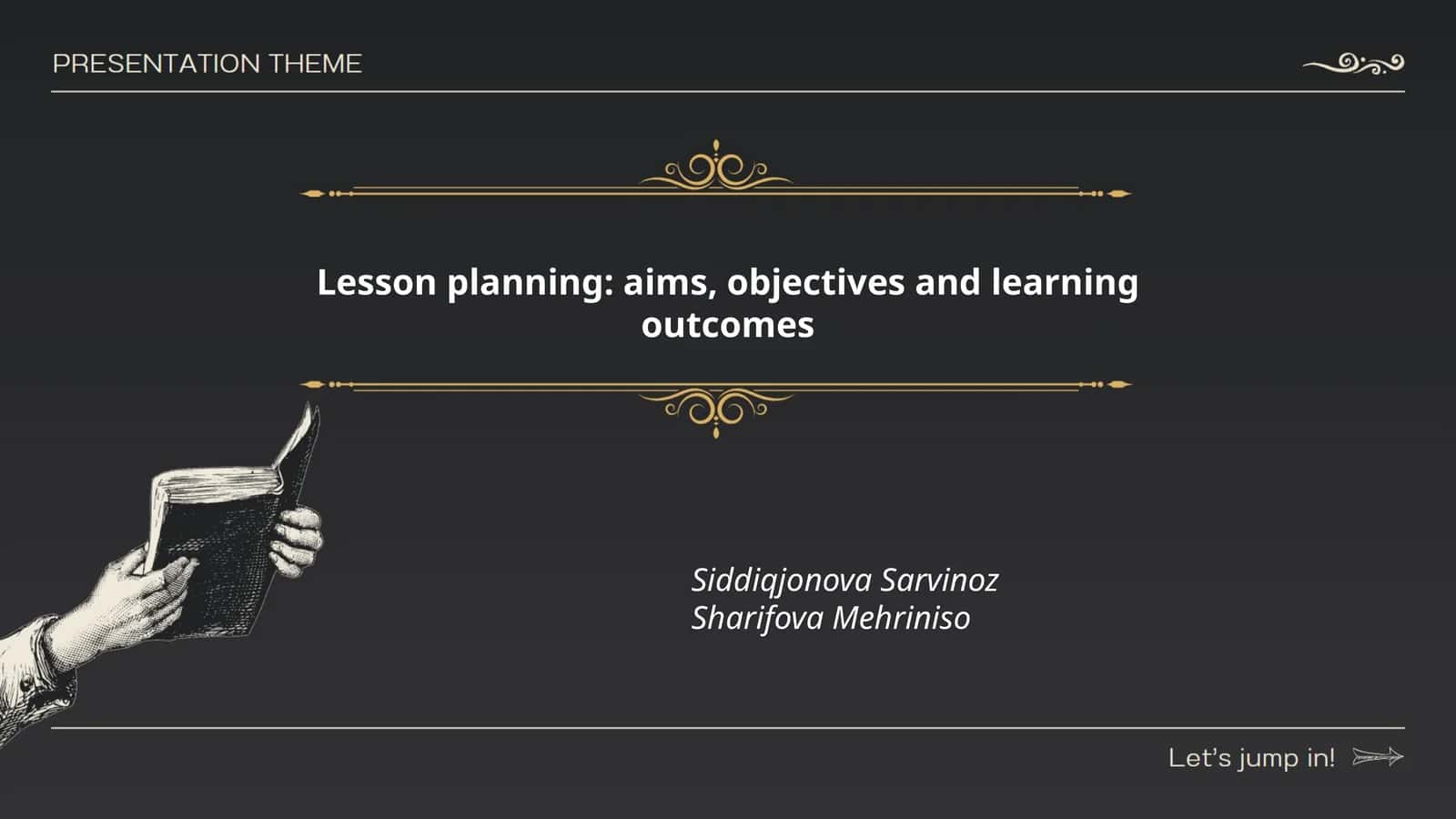 Lesson planning: aims, objectives and learning outcomes 1