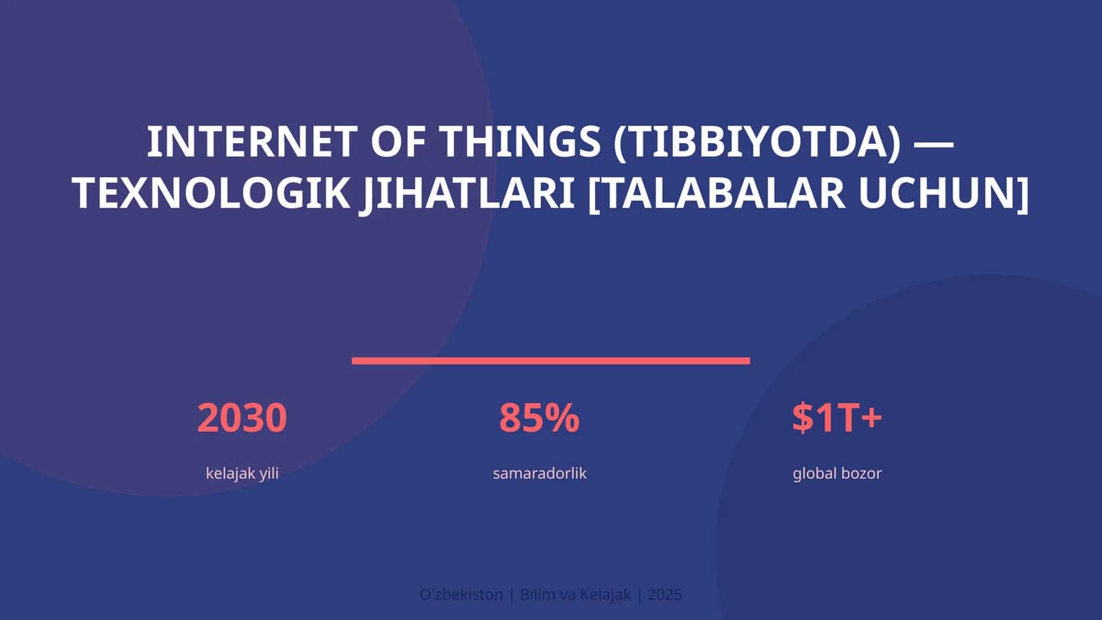 Internet of Things (Tibbiyotda) — Texnologik Jihatlari [Talabalar Uchun] 1
