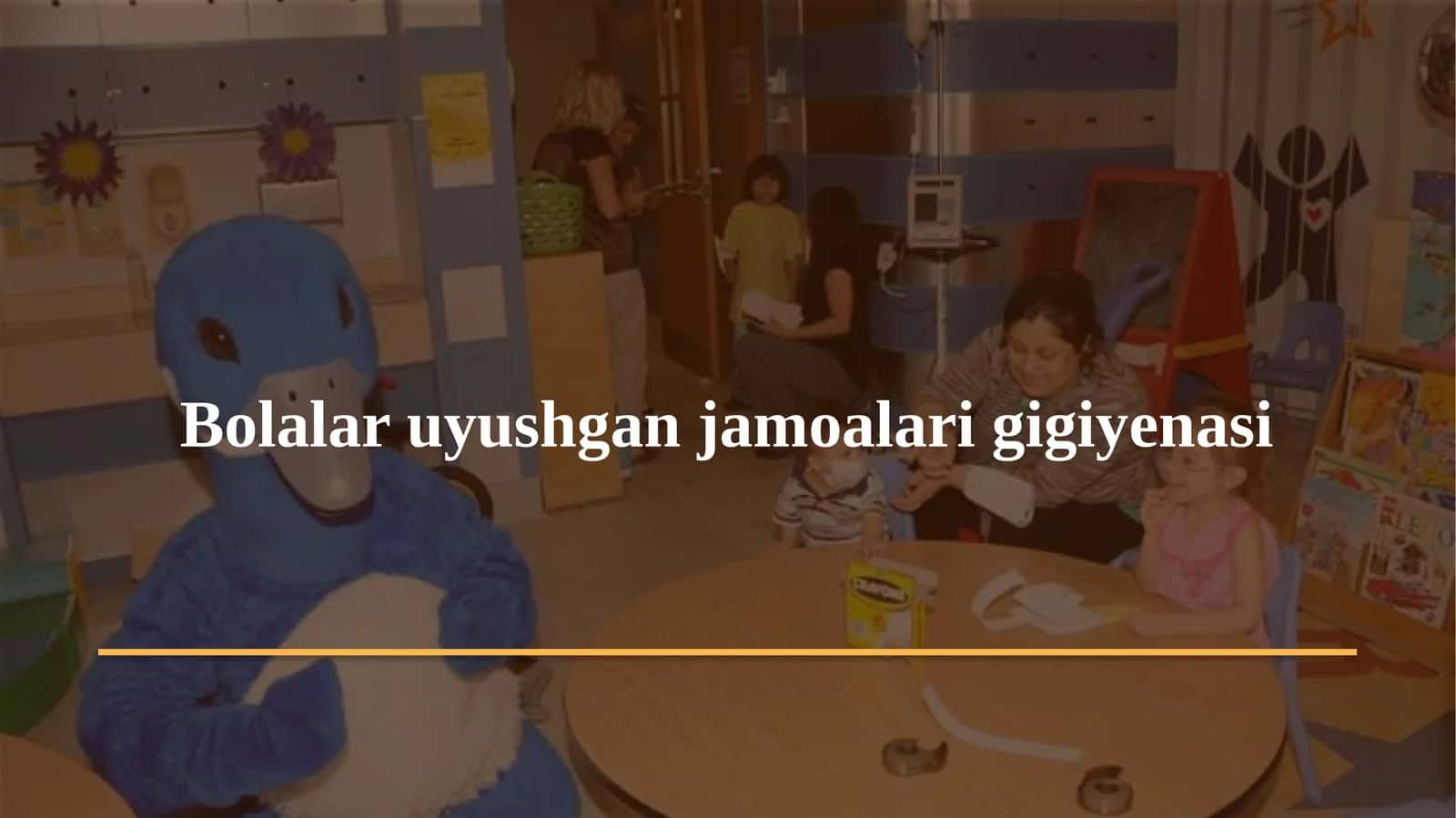 Bolalar uyushgan jamoalari gigiyenasi 1