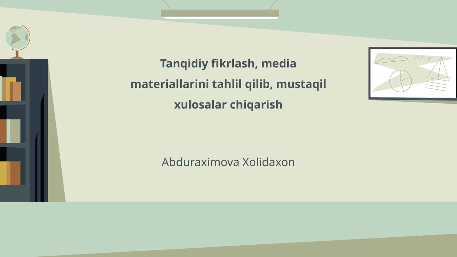 Tanqidiy fikrlash 1