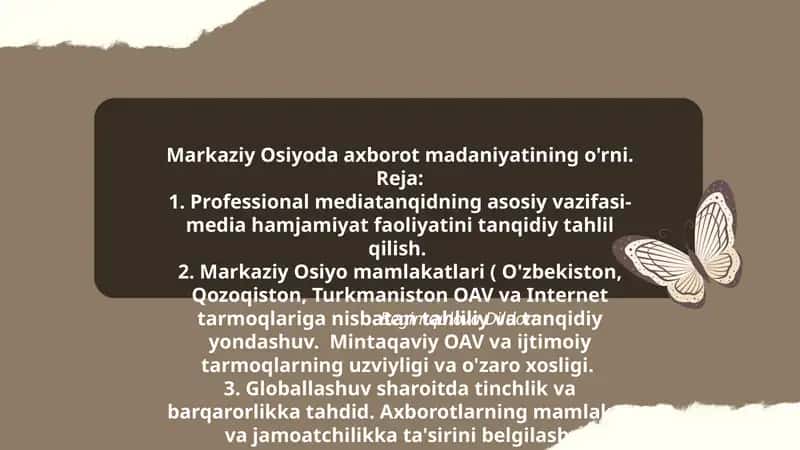 Markaziy Osiyoda axborot madaniyatining o'rni 1