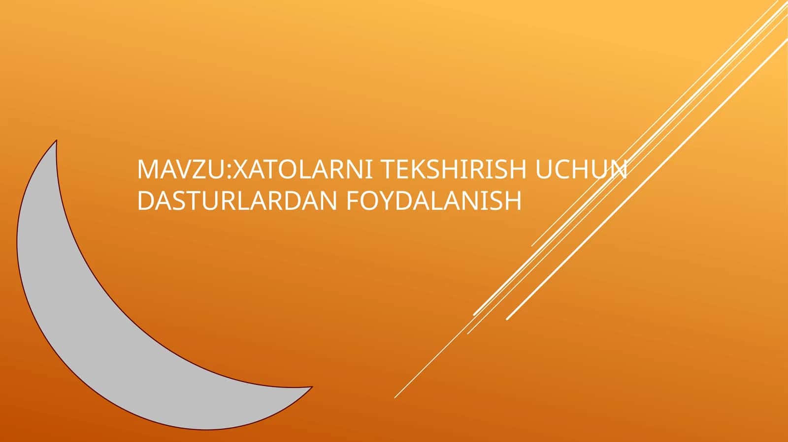 xatolarni tekshirish usullari 1