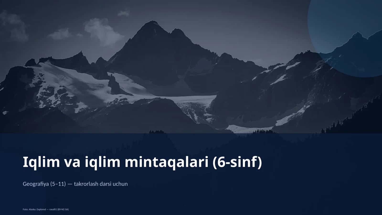 Iqlim va iqlim mintaqalari (6-sinf) 1