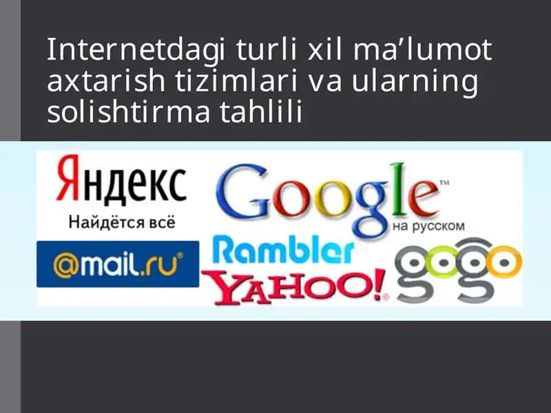 INTERNETDA MA`LUMOT IZLASH 1
