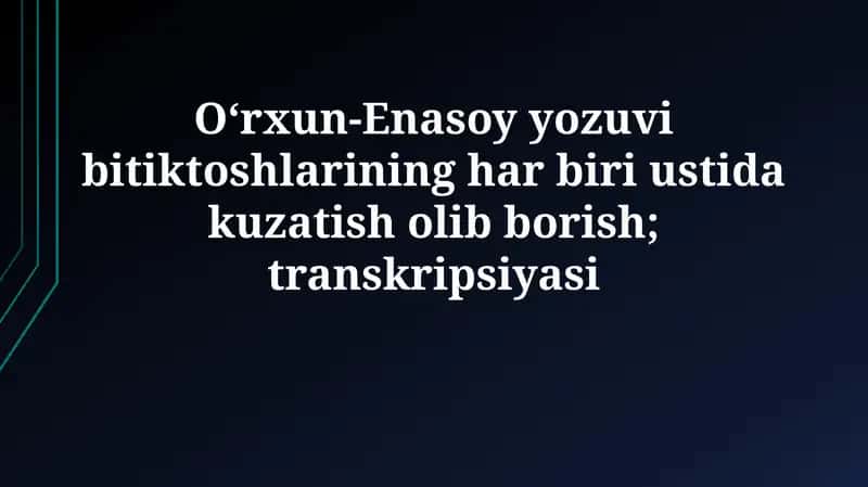 Orxon-Yenisey Yozuvlarining Tavsifi va Joylashuvi 1