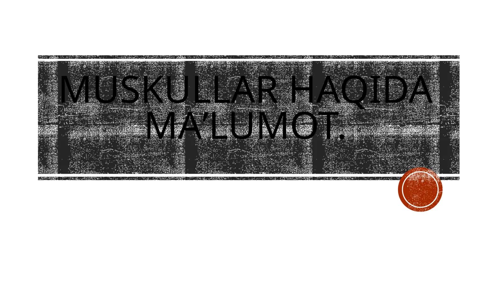 Muskullar haqidagi ma'lumotlar 1