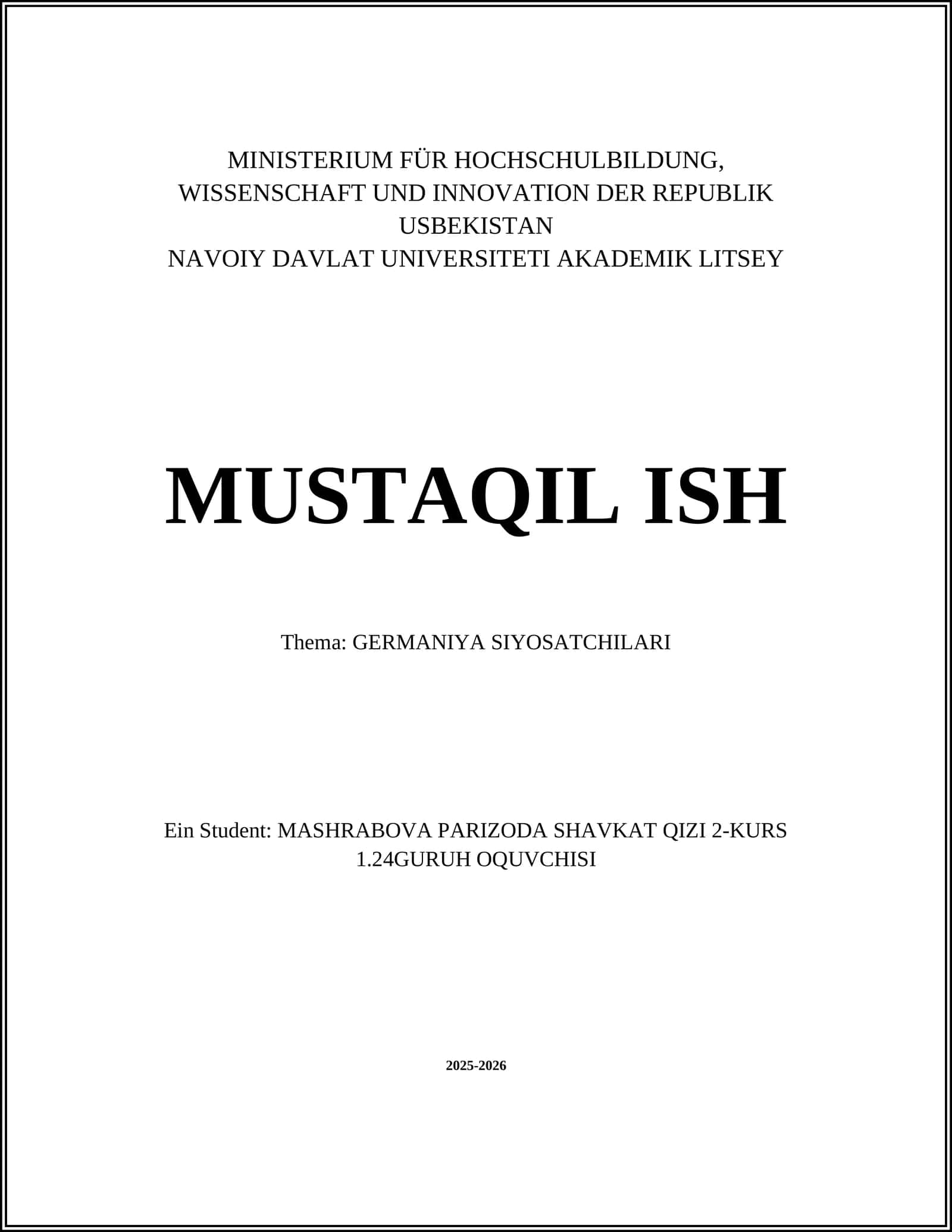 GERMANIYA SIYOSATCHILARI 1