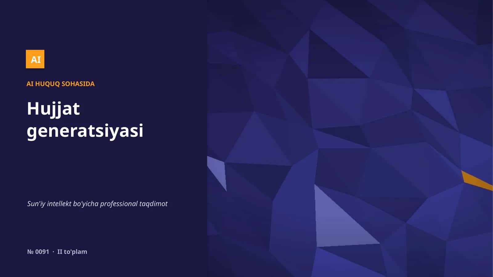 Hujjat generatsiyasi AI huquq sohasida 1