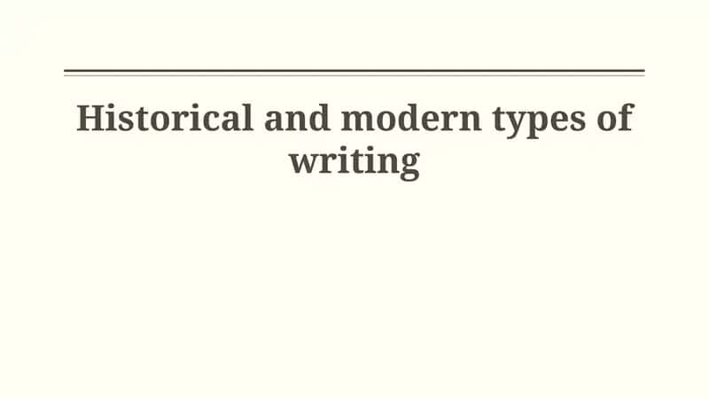 From Clay Tablets to Keyboards: A Journey Through Writing History 1