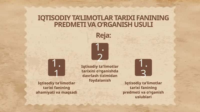 Iqtisodiy ta’limotlar tarixi 1