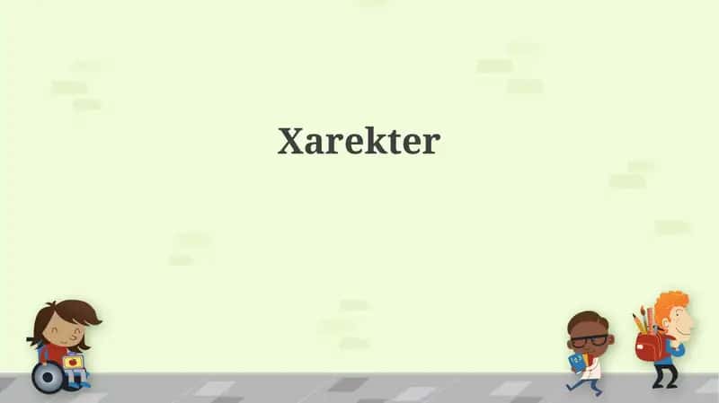 Xarakter 1