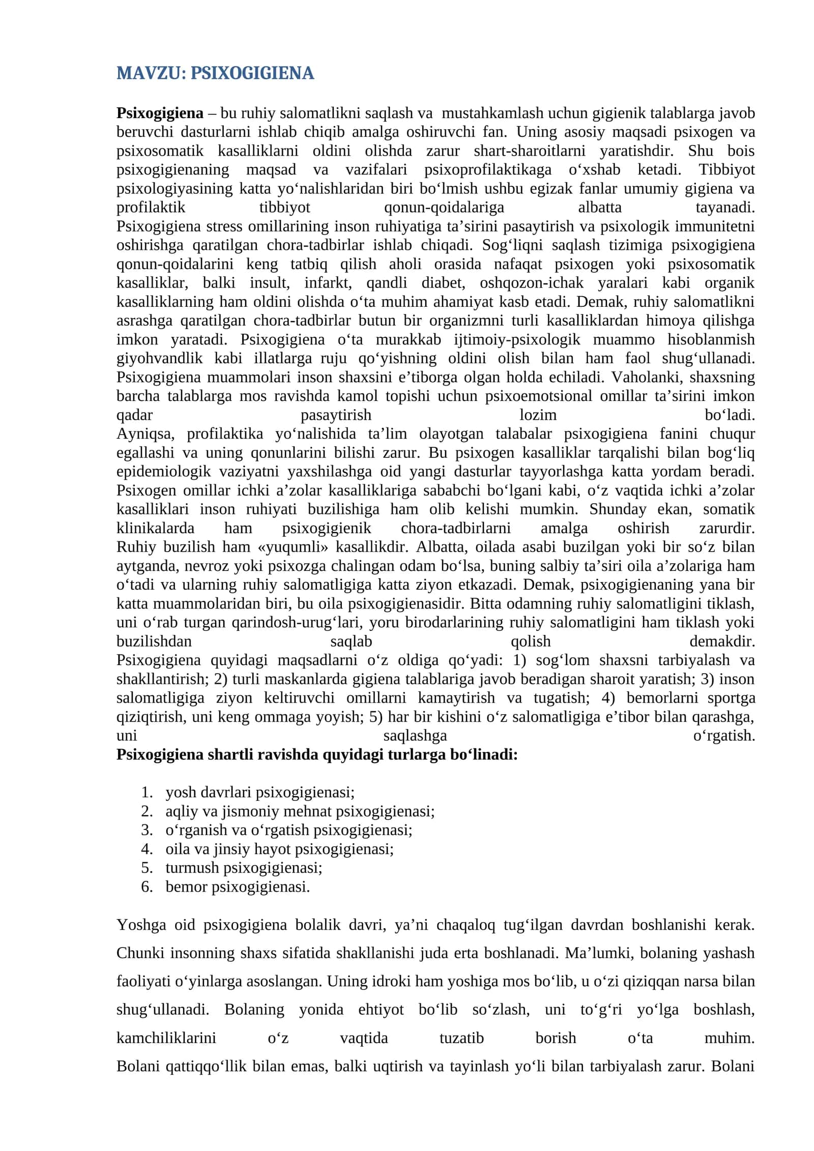 PSIXOGIGIENA 1