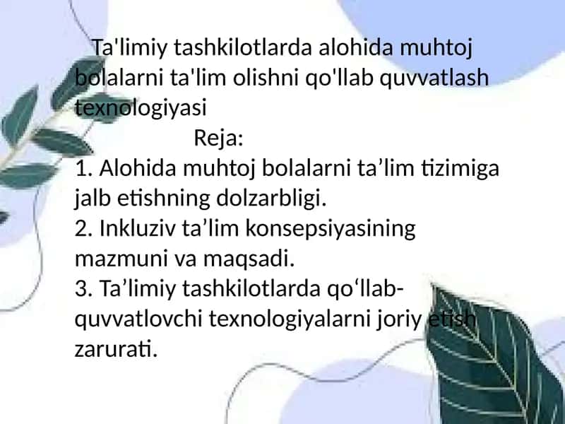 Alohida muhtoj bolalar ta'limi 1