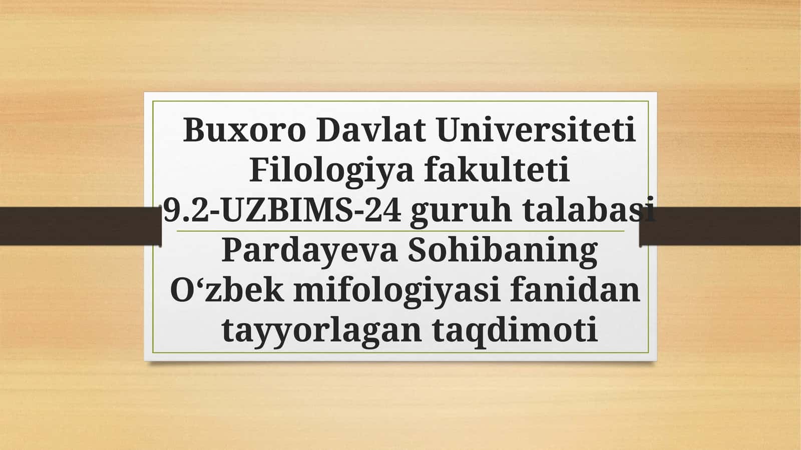 O‘zbek mifologiyasi 1