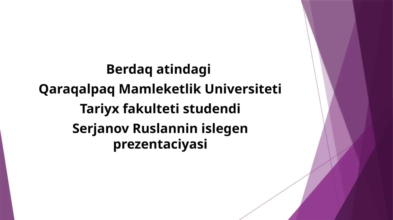 Serjanov Ruslanninis' Mikro-Presentatsiyasiga Qiziqarli Bo'limlar 1
