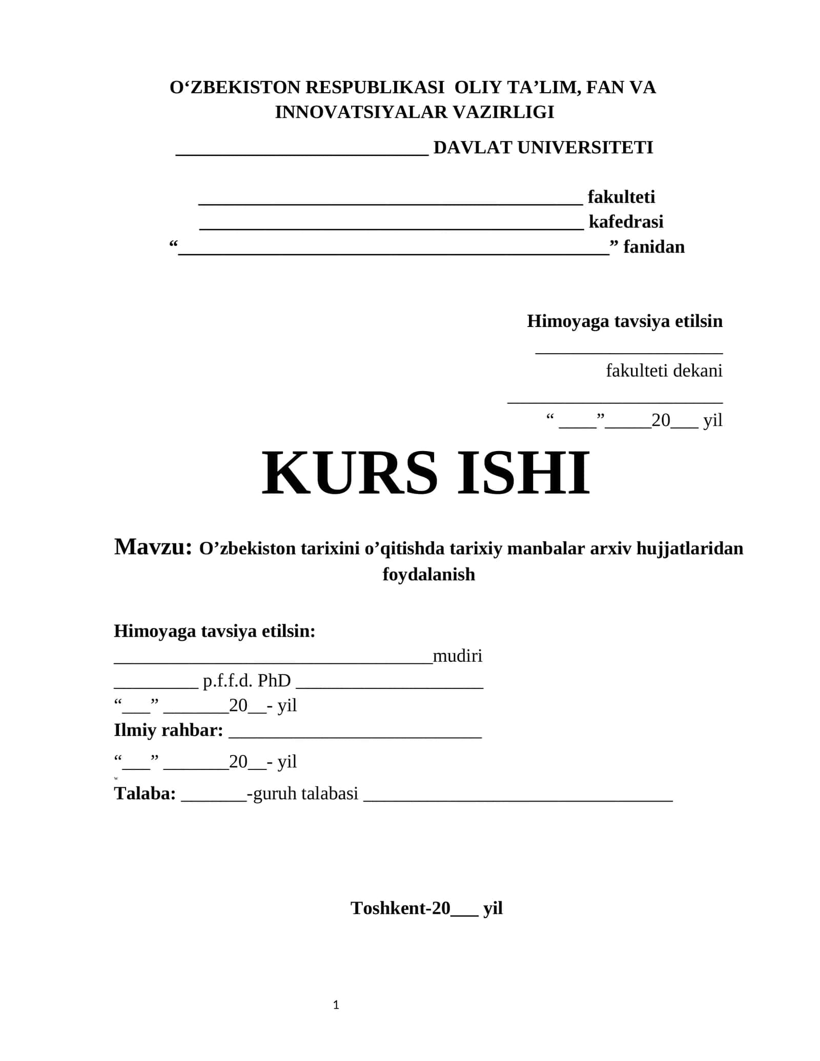 O’zbekiston tarixini o’qitishda tarixiy manbalar arxiv hujjatlaridan foydalanish 1