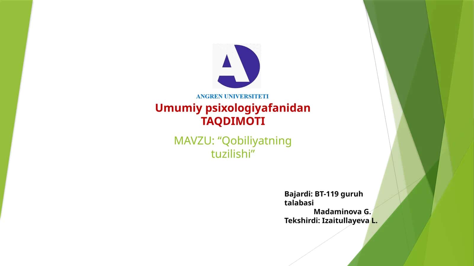 Qobiliyatning tuzilishi 1