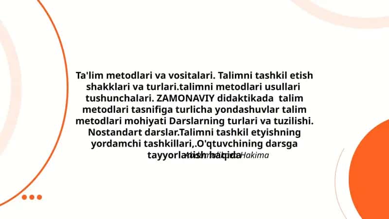 Ta'lim metodlari va vositalari 1