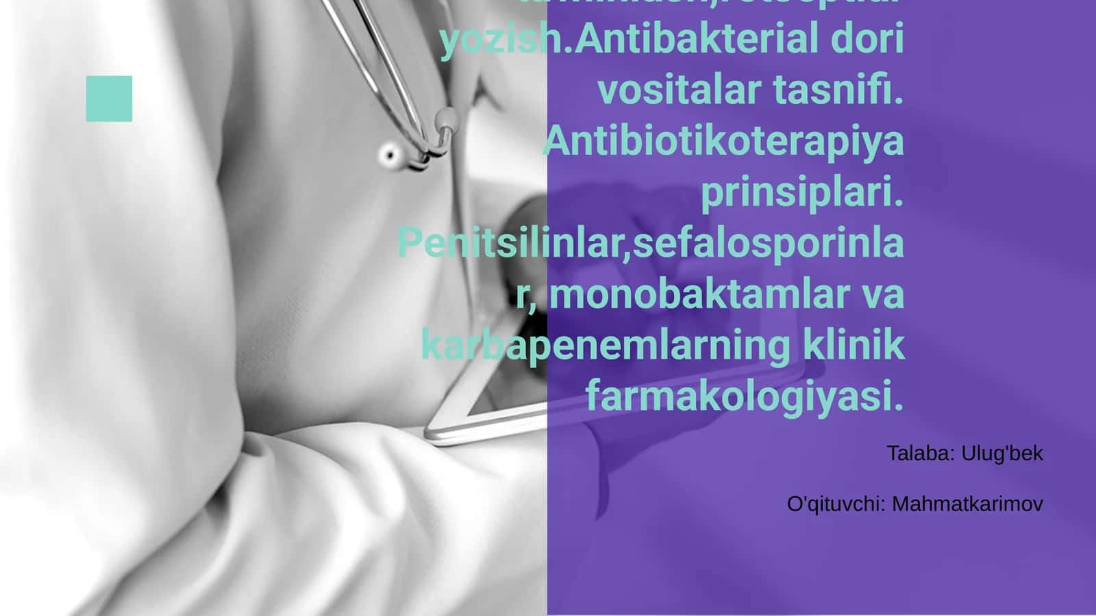 Antibakterial vositalarni qo'llashda xavfsizligini ta'minlash 1
