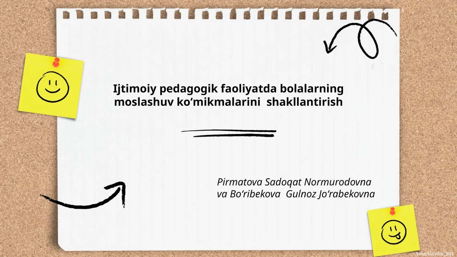 Ijtimoiy pedagogik faoliyatda bolalarning moslashuv koʻmikmalarini shakllantirish 1