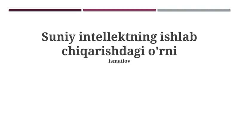 Kirish 1