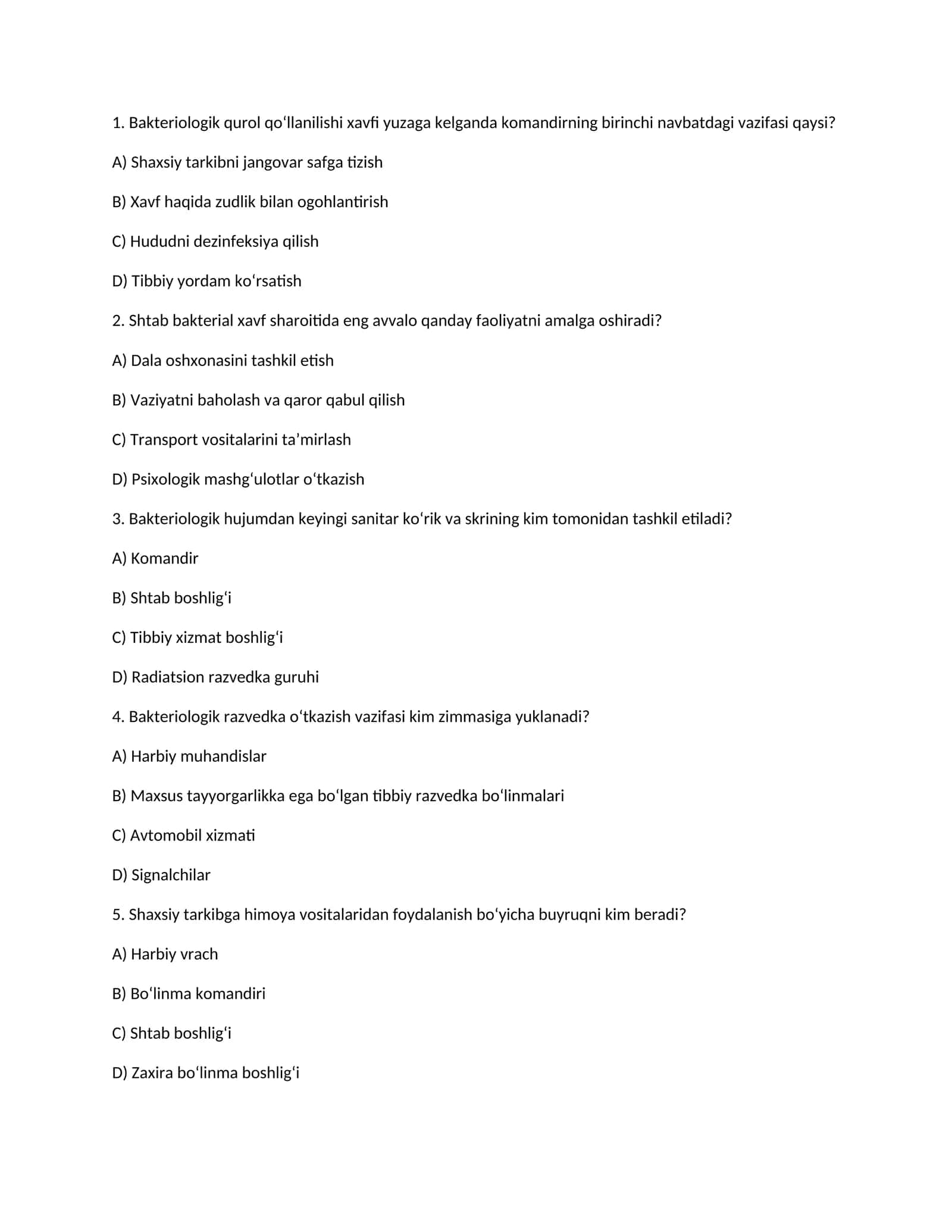 Bakteriologik qurol qo‘llanilishi 1