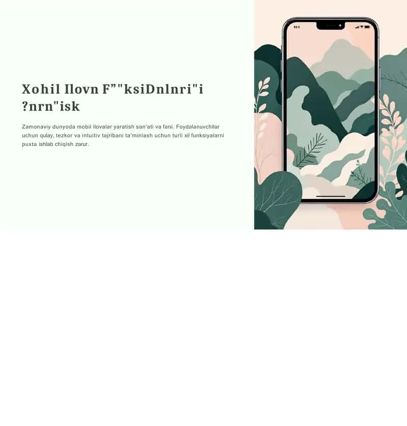 Mobil Ilova Funksiyalarini Yaratish "Mobil ilovalari" platformasi 1