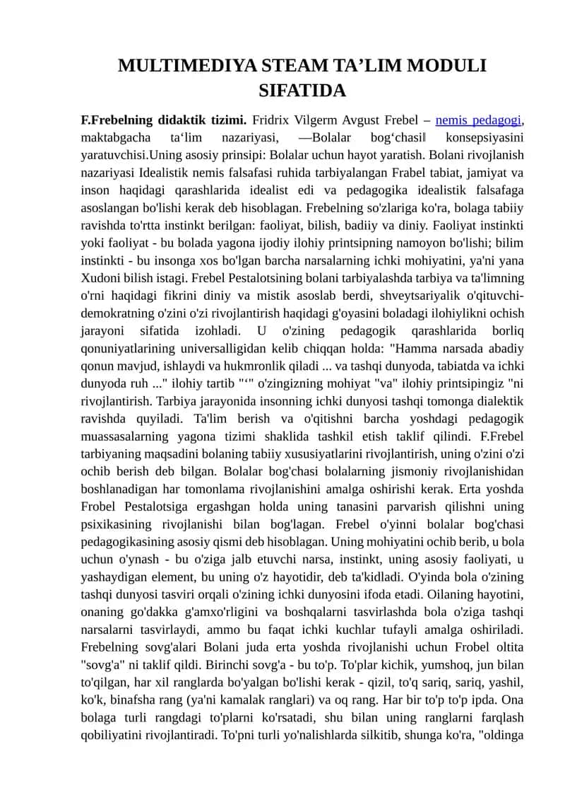 MULTIMEDIYA STEAM TAʼLIM MODULI 1