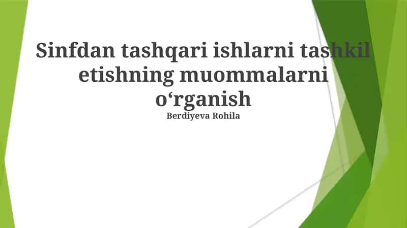 Qo'shimcha mashg'ulotlarni tashkil etish muammolari 1