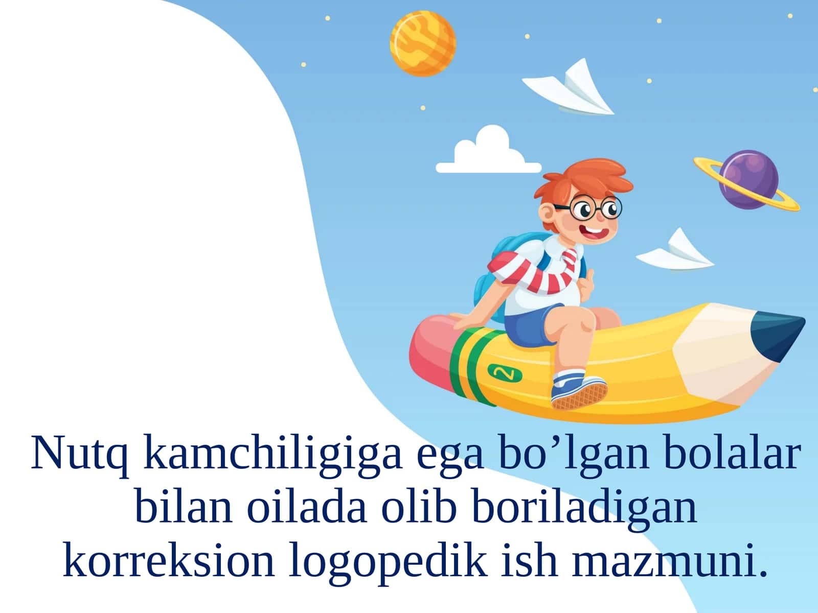 Nutq kamchiligiga ega bo’lgan bolalar bilan oilada olib boriladigan korreksion-logopedik ish mazmuni 1