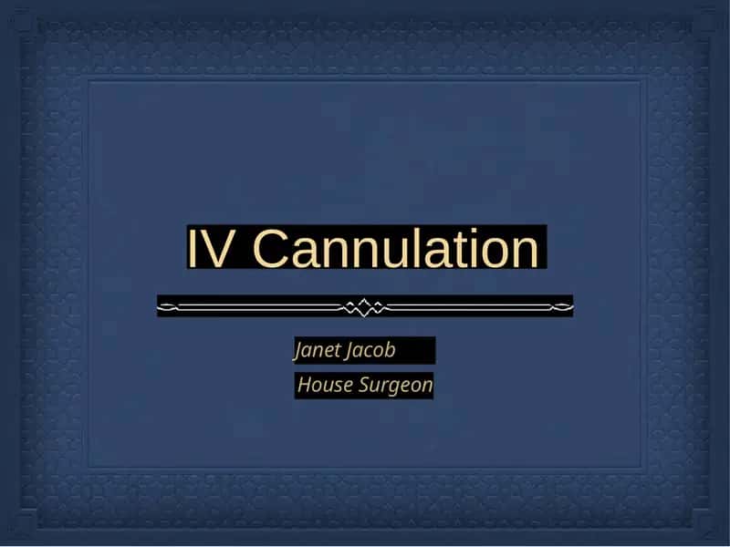 IV Cannulation 1