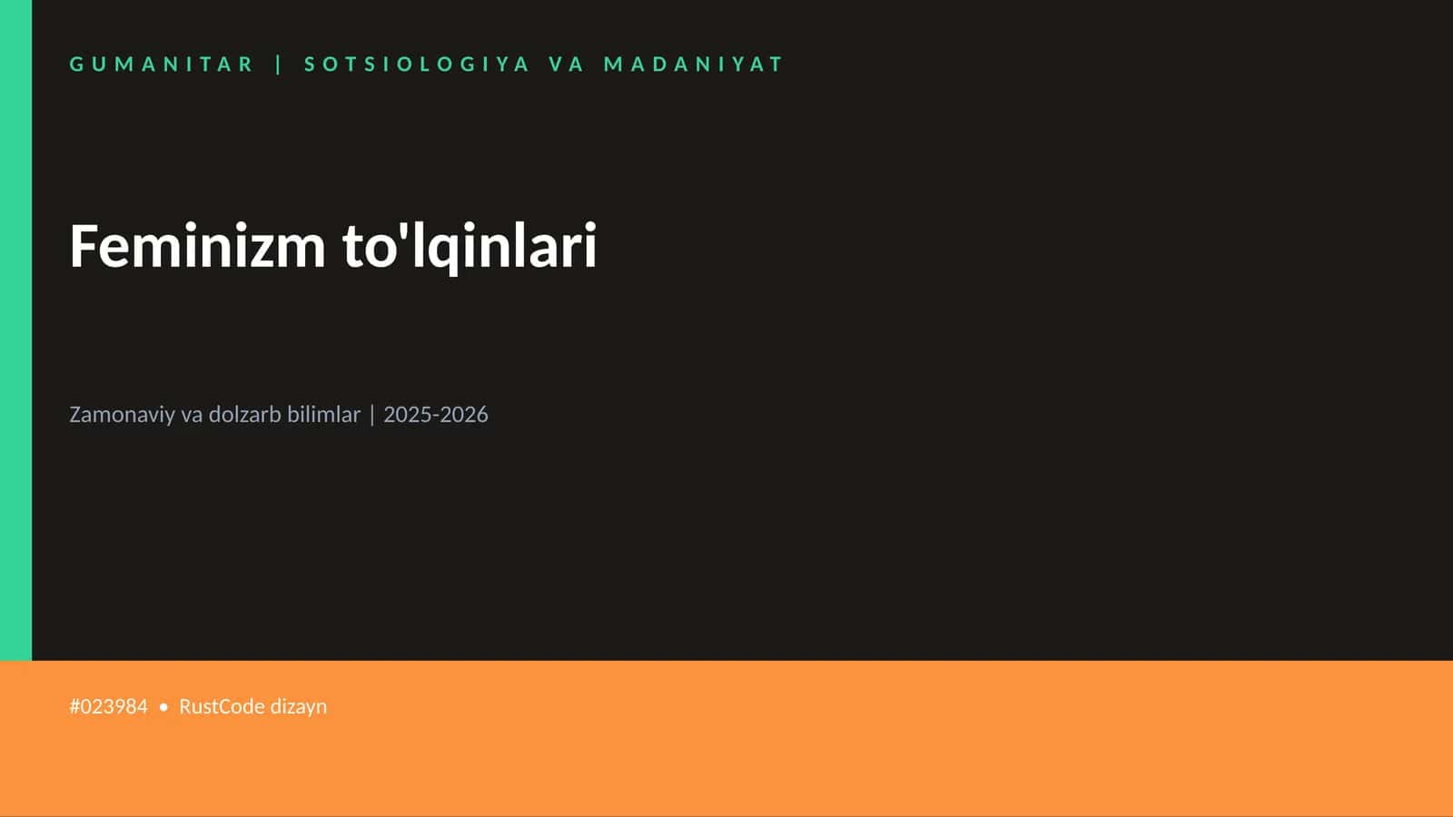 Feminizm to'lqinlari 1