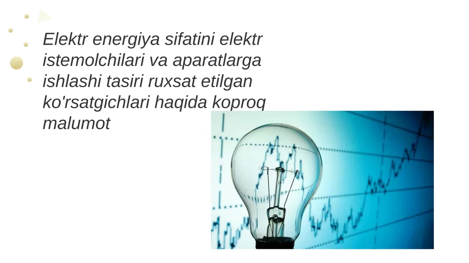 Elektr energiya sifatini elektr istemolchilari va aparatlarga ishlashi tasiri ruxsat etilgan ko'rsatgichlari haqida koproq malumot 1