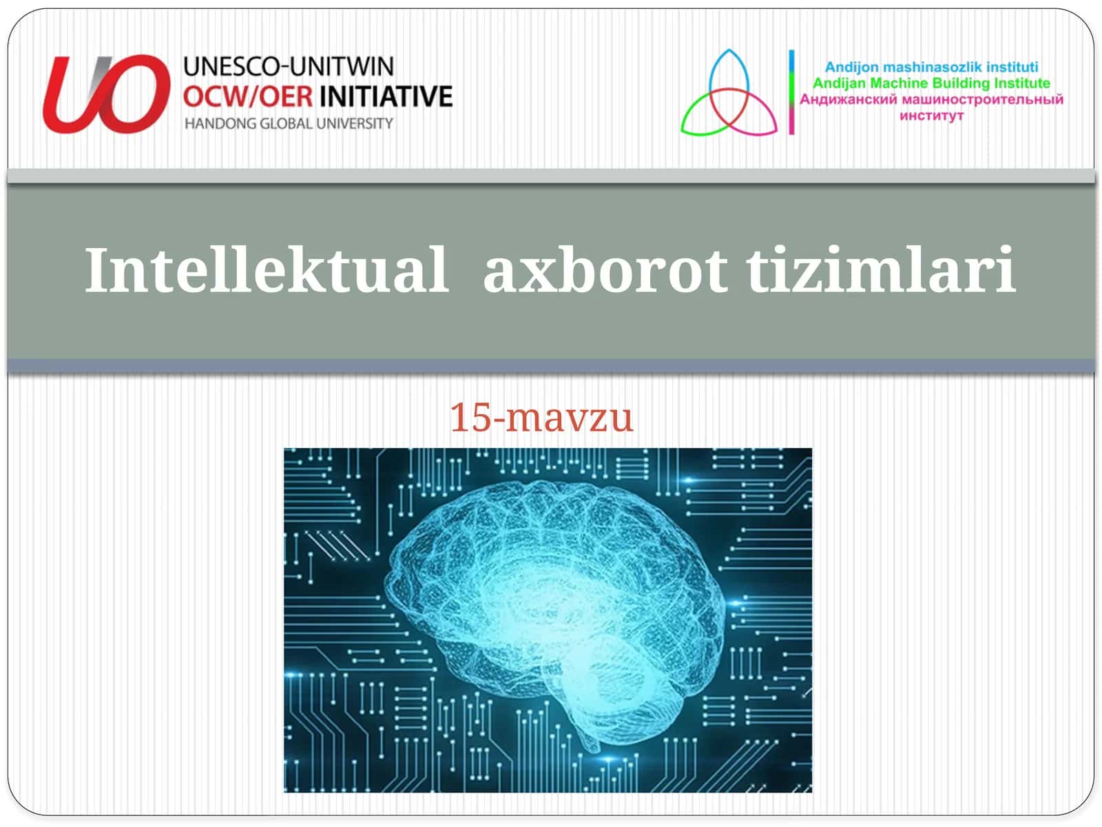 Teknika sohasida intellektual axborot tizimlari 1