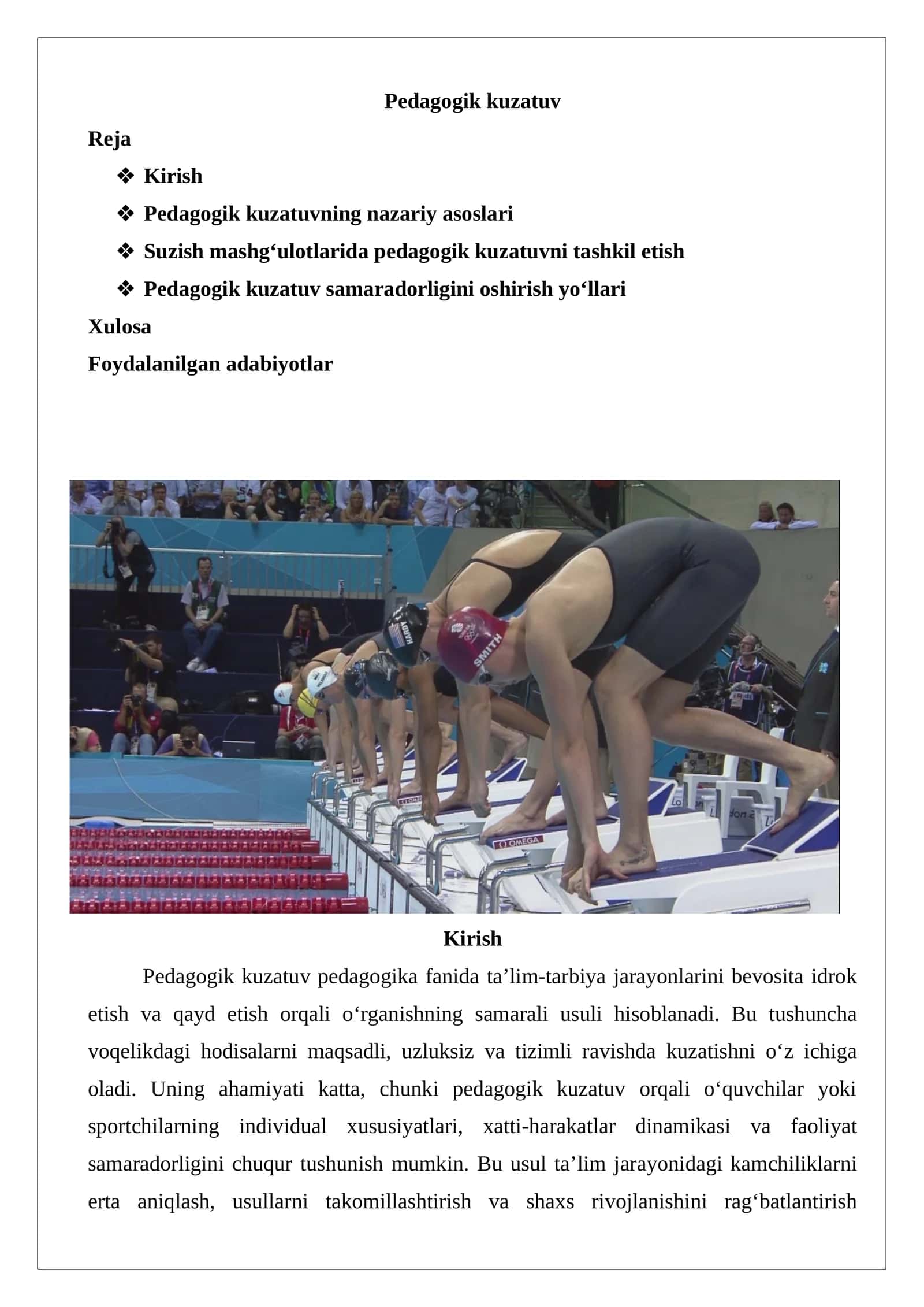 Pedagogik kuzatuv 1