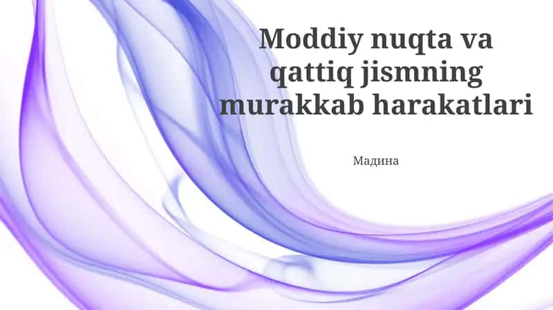 Qattiq Jism Harakati 1
