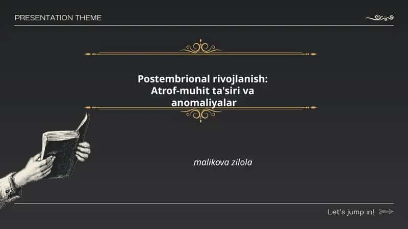 Postembrional rivojlanish 1
