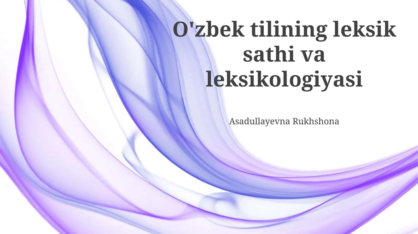 O'zbek Leksikasining Sotsiolingvistikasi 1