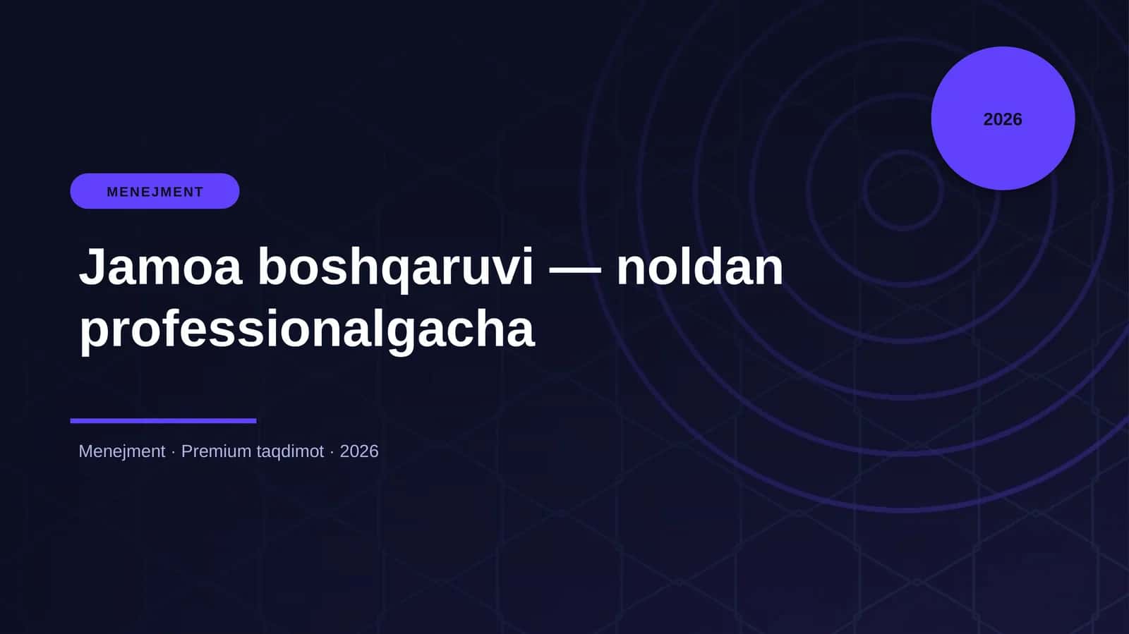 Jamoa boshqaruvi — noldan professionalgacha 1