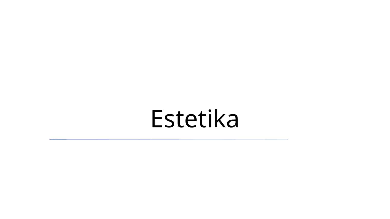 Estetika 1